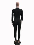 Women's Letter Print Tight Fitting Jumpsuit