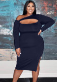 Women Plus Size Slit Dress