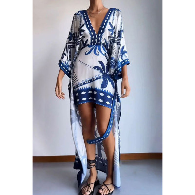 Spring And Summer Casual Holidays Three-Quarter Sleeve Loose Dress For Women