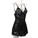 Sexy Lingerie Straps Lace Mesh Nightdress