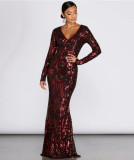 Women Spring and Summer Party Sequin Evening Dress