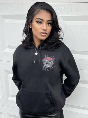 Autumn and Spring Women's Printed Casual Hoodies