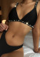 Solid Color Rhinestone Two Piece Bikini Swimsuit