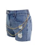 Women Raw Edge Loose Thin Ripped Denim Shorts