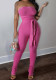 Women Pink Lace-Up Jumpsuit