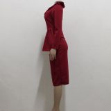 Women sexy diagonal bow dress