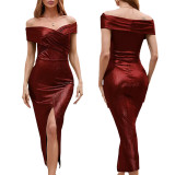 Women Sexy Solid Dress