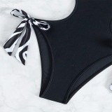 Beach Printed Halter Neck Sexy Slim Fit One-Piece Women' Swimsuit