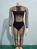 Women hollow sexy mesh two-piece set