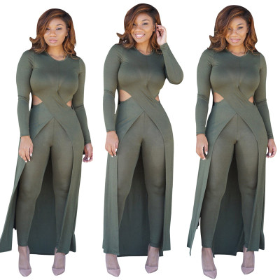 Sexy Women's Spring Casual Two Piece Pants Set
