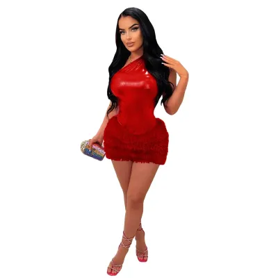 Women bodysuit and Skirt two-piece set