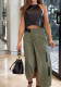 Women's Fashionable Sleeveless Halter Neck Cropped Top Irregular Skirt Two Pieces Set