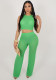 Women's Casual Hollow Knitting Sleeveless Two Piece Pants Set