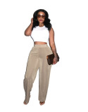 Women's Casual Flannel Wide Leg Pants