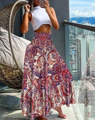 Women Summer Printed Skirt