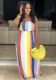 Women Sexy Casual Striped Loose Dress