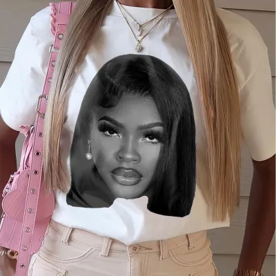 Women Summer Short Sleeve Printed T-Shirt