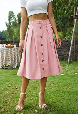 Spring Summer Women's Casual Button Skirt
