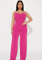 Women's Pleated Lace-Up Sexy Jumpsuit