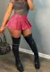 Women Sexy Solid Zipper PU-Leather Pleated Mini Skirt