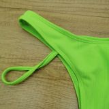 Women Solid Bikini Cutout Swimwear Two Pieces