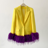 Autumn Women's Fashionable Feather Blazer