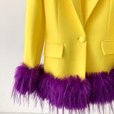 Autumn Women's Fashionable Feather Blazer