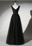 Black Evening Dress Plus Size Slim Fit Formal Party Long Dress