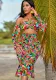 Women's Summer Printed Off-Shoulder Casual Dress