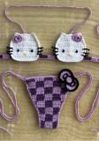 sexy Cartoon crochet bikini set