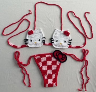 sexy Cartoon crochet bikini set