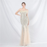 Plus Size 3xl 4xl Sequin Formal Party Evening Dress