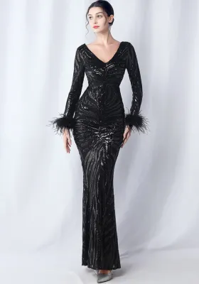 Plus Size 3xl 4xl Sequin Formal Party Evening Dress