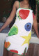 Women's Summer Fruit Print Casual Sleeveless Strap Mini Dress