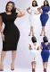 Women's Sleeveless Square Neck Zipper Slit Office Dress