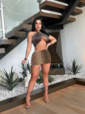 Women Summer Sexy Print Bodycon Mini Skirt