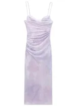 Women Pleated Print Dress