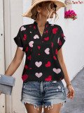 Women Heart Print Shirt