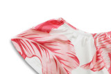 Summer Fashion Sexy Strap Ruffle Sleeve V-Neck Print Chic Dress