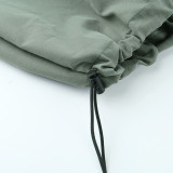 American High Waist Retro Street Style Straight Cargo Pants Spring Fashion Casual Trousers