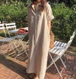 Women Summer Short Sleeve Maxi Dress