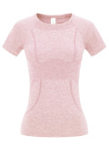 Women Round Neck Yoga Wear Short Sleeve Top