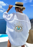 Spring Summer Eye Loose Shirt Women's Fashion Casual Outfit