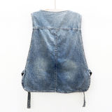 Trendy Denim Vest Women's Loose Summer Sleeveless Short Jacket