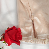 Sexy Solid Slim Short Sleeve Corset Crop Top