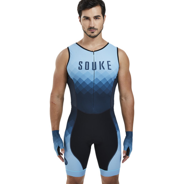 Men's breathable quick dry SL Cycling Skinsuit -HRMM01SLS-Blue