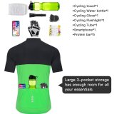 Men's Quick Dry Cycling Jersey Shirts with 3 Rear Pockets-CS2011