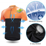 Men's Quick Dry Cycling Jersey Shirts with 3 Rear Pockets-CS2011