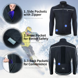 Eco-daily  Men's Water Resistance Windbreaker Cycling Jacket with Pockets-JA0700
