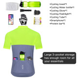 Men's Quick Dry Cycling Jersey Shirts with 3 Rear Pockets-CS2011